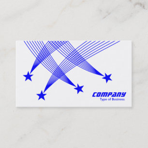 Shooting Stars - Blue on White Business Card