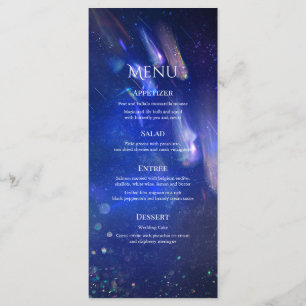 Shooting Stars Celestial Galaxy Wedding Menu
