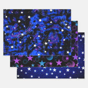 Shooting Stars Collection Wrapping Paper Sheet