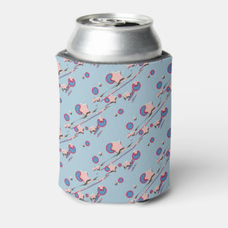 Shooting Stars & Comets Pastel Blue Beer Sleeve Can Cooler