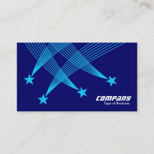 Shooting Stars - Light Blue on Dark Blue 000066 Business Card