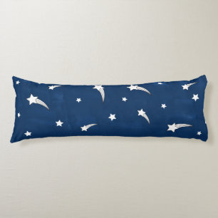 Shooting Stars Navy Blue Watercolor Body Cushion