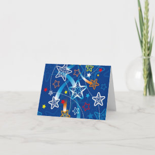 Shooting Stars Pattern Note Card