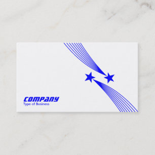 Shooting Stars v2 - Blue on White Business Card