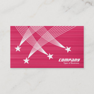 Shooting Stars - White on Brushed Crimson Business Card