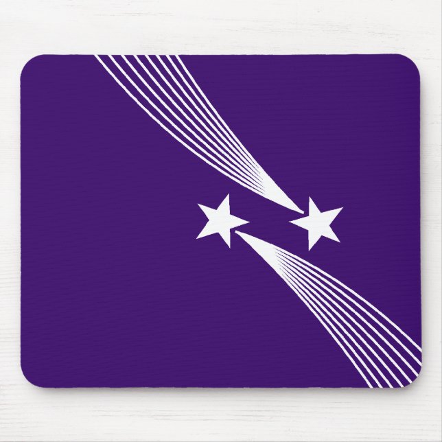 Shooting Stars - White on Deep Purple Mouse Mat (Front)