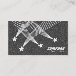 Shooting Stars - White on Grey Texture Business Card