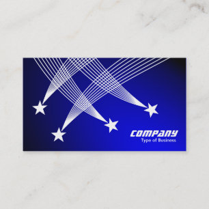 Shooting Stars - White on Spotlit Blue Business Card