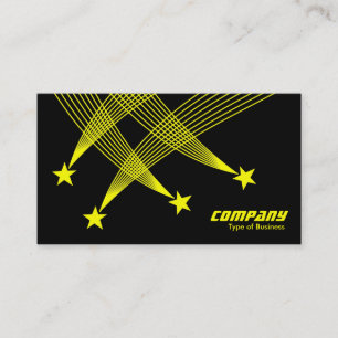 Shooting Stars - Yellow on Black Business Card