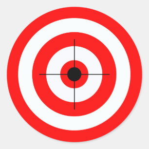 Shooting Targets High Visibility Bright Colourful Classic Round Sticker