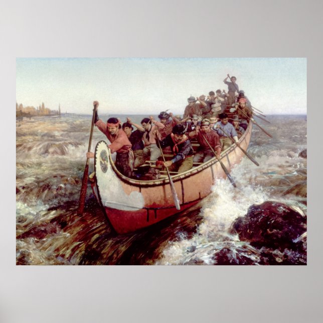 Shooting the Rapids, 1879 by Frances Anne Hopkins Poster (Front)