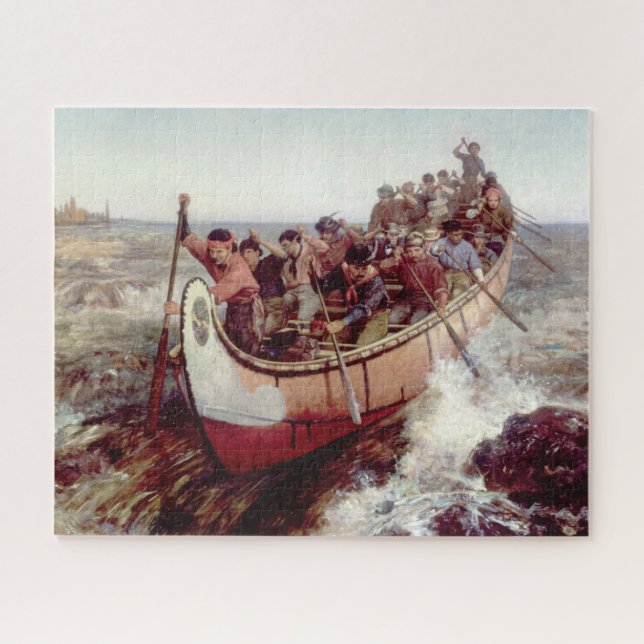Shooting the Rapids by Frances Anne Hopkins Jigsaw Puzzle (Horizontal)