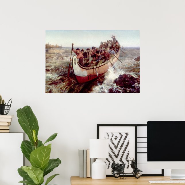 Shooting the Rapids by Frances Anne Hopkins Poster (Home Office)