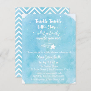 Shooting Twinkle Twinkle Little Star Baby Shower Invitation