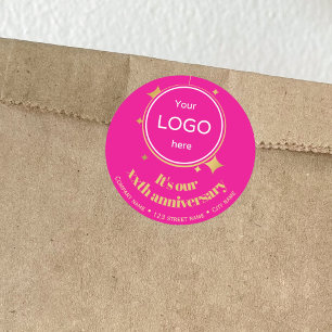 Shop 5th 10th 50th anniversary pink Sticker
