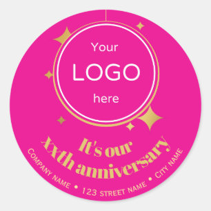 Shop 5th 10th 50th anniversary pink Sticker