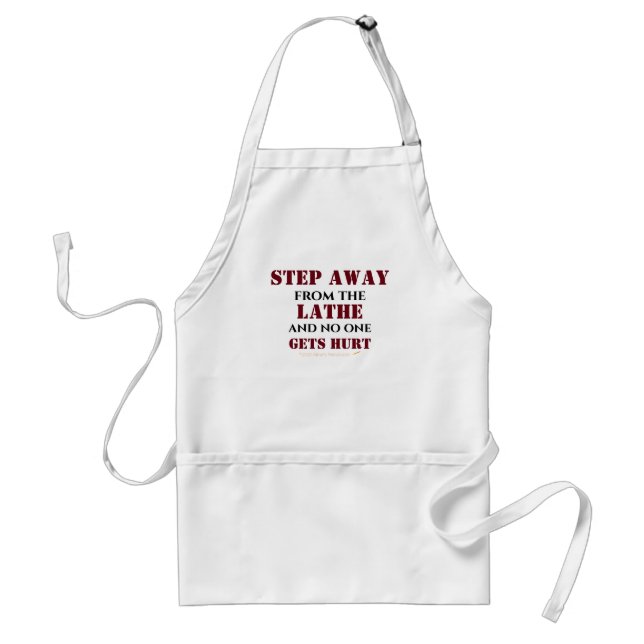Shop Apron for Woodturner Machinist Funny Warning (Front)