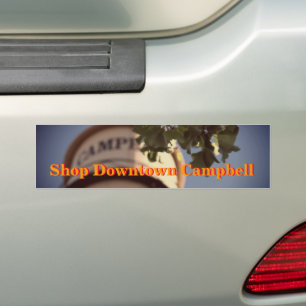 Shop Downtown Campbell Water Tower Bumper Sticker