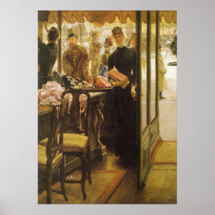 Shop Girl by Tissot, Vintage Victorian Fine Art Poster