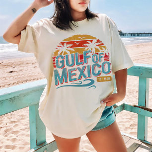 Shop Gulf of Mexico Est 1550 Retro Vintage Beach A T-Shirt