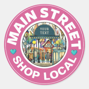 SHOP LOCAL  CLASSIC ROUND STICKER
