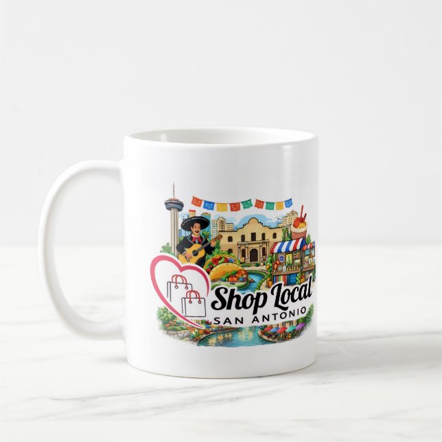 Shop Local San Antonio Mug (Left)