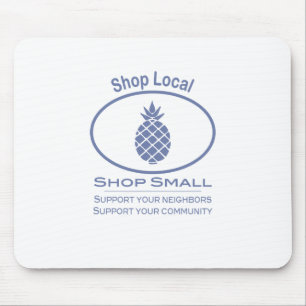 Shop Local, Shop Small blue pineapple Mouse Mat