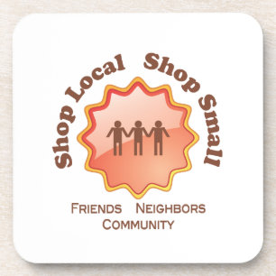 Shop Local, Shop Small Coaster