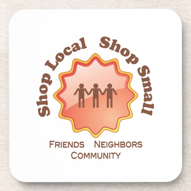 Shop Local, Shop Small Coaster (Front)