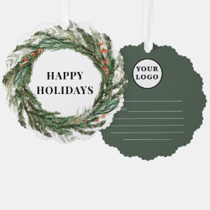 Shop Logo Christmas Gift tag  Tree Decoration Card