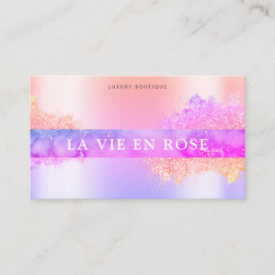 Shop Modern Holographic Elegant Glitter boutique Business Card