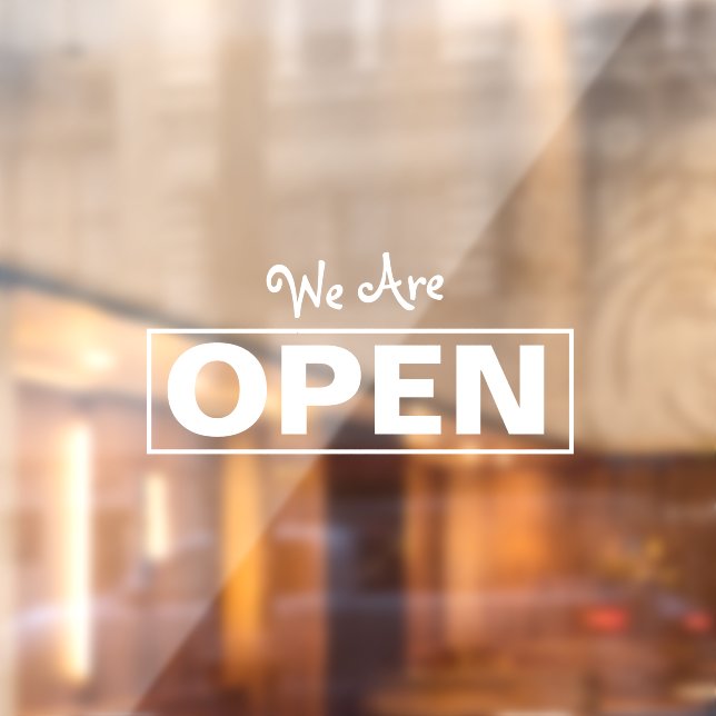 Shop Open Window Cling (Sheet 2)