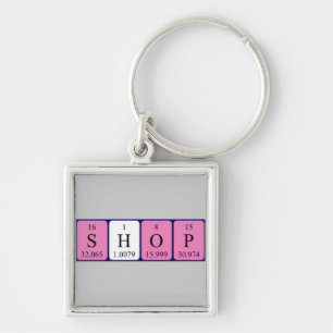Shop periodic table keyring