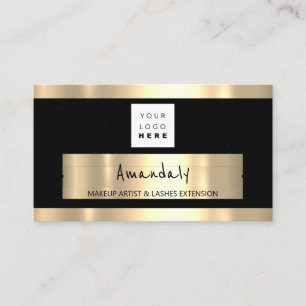 Shop QR CODE Logo Black Business Card