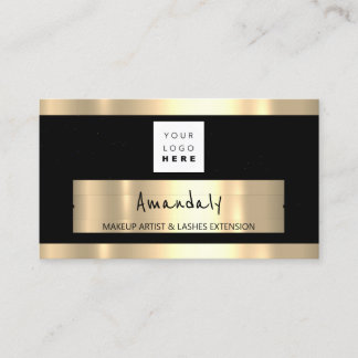 Shop QR CODE Logo Black Business Card