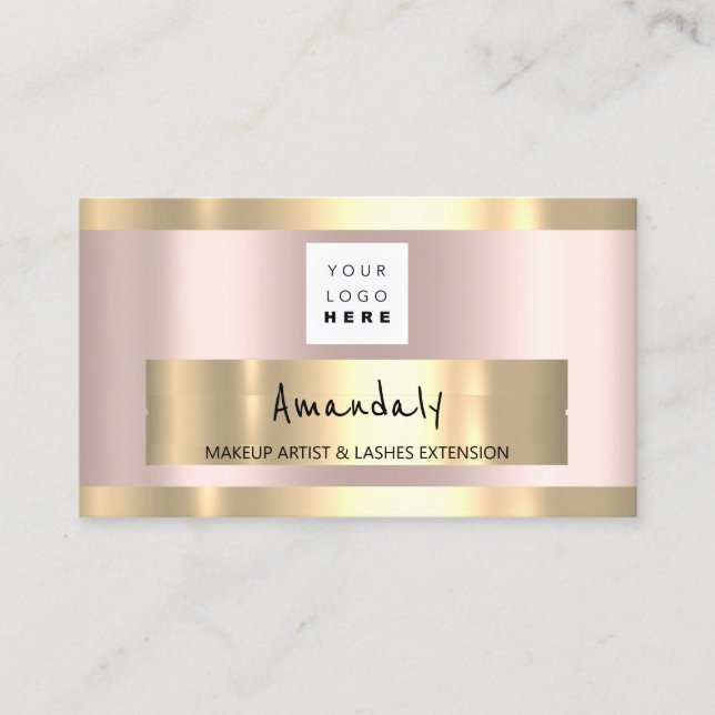  Shop QR CODE Logo Pink Business Card (Front)