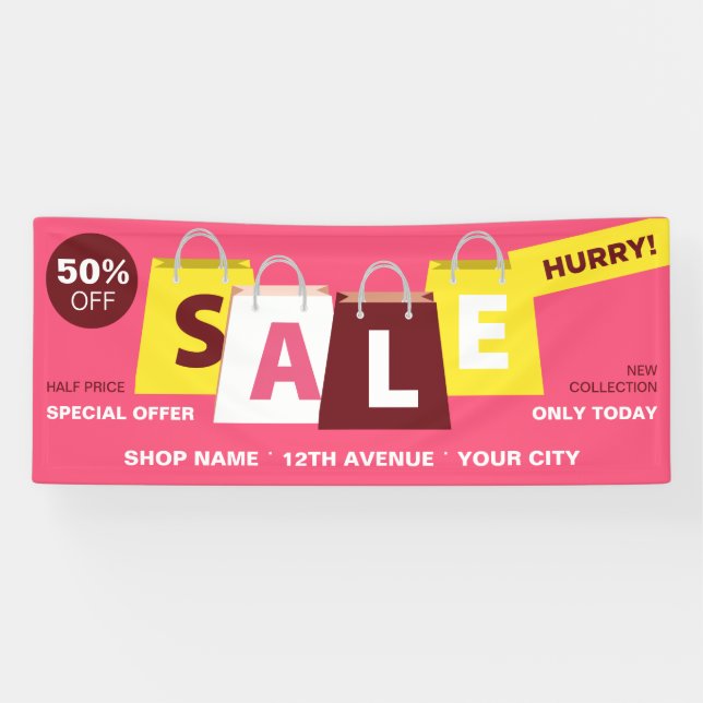 Shop Sale Discount Professional Marketing Banner (Horizontal)