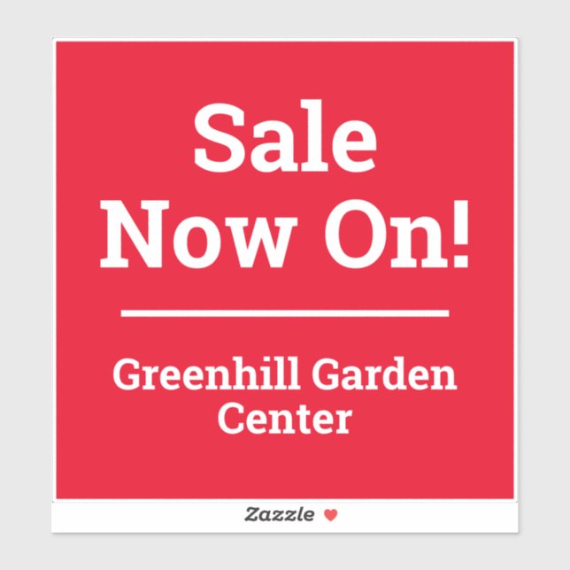 Shop Sale or Store Sale (Sheet)