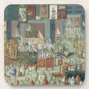 Shop Selling Chinese Goods, mid-18th century (cera Coaster