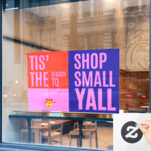 Shop Small Business Saturday Support Local Retail Window Cling