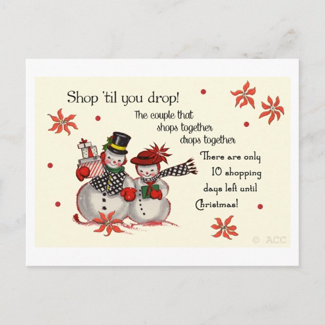 Shop 'til you drop! postcard (Front)