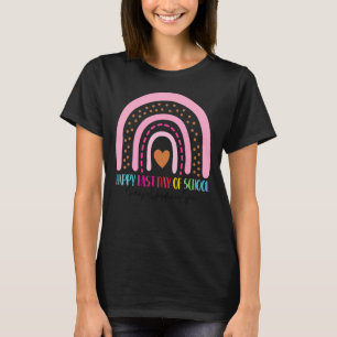 Shop Workers Happy Last Day School Rainbow T-Shirt