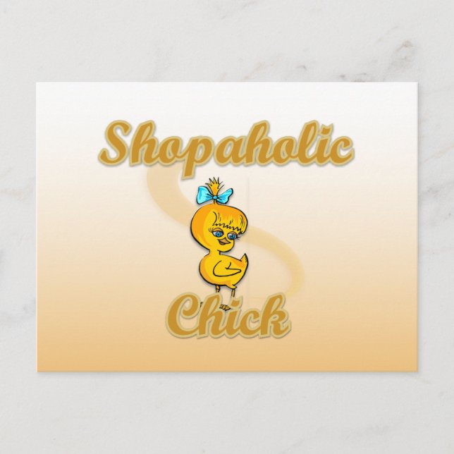 Shopaholic Chick Postcard (Front)