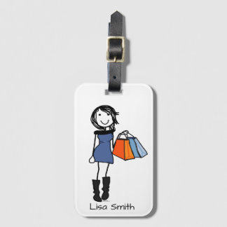 Shopaholic Luggage Tag Personalize