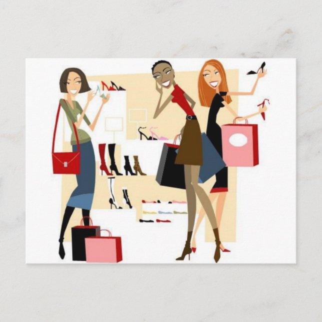 Shopaholic Postcard (Front)