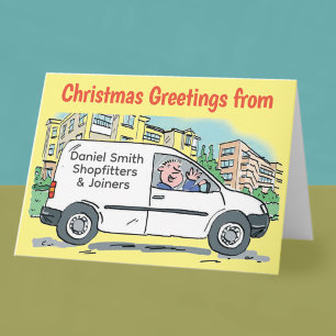 Shopfitters & Joiners White Van Christmas Card