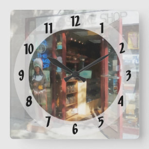 Shopfronts - Smoke Shop Square Wall Clock