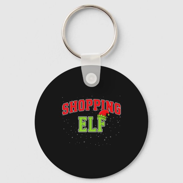 Shopng Elf Christmas Family Matching Group Xmas Sh Key Ring (Front)
