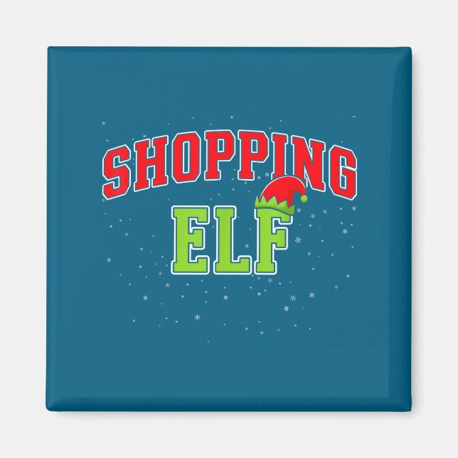 Shopng Elf Christmas Family Matching Group Xmas Sh Magnet (Front)