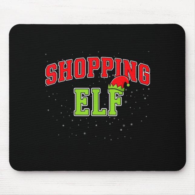 Shopng Elf Christmas Family Matching Group Xmas Sh Mouse Mat (Front)